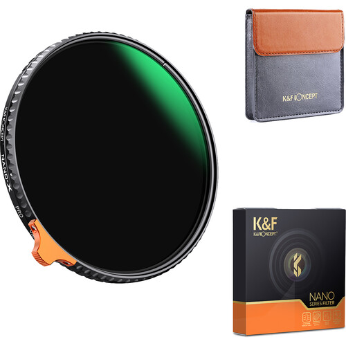 K&F Concept 77mm Nano X-Pro Slim Waterproof Anti Scratch Green Coated HD Variable ND2-400 Filter KF01.1618 - 3